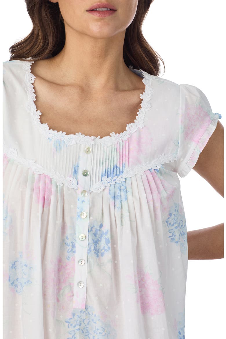 Floral Waltz Cotton Lawn Nightgown, Alternate, color, WHT/ FLOR