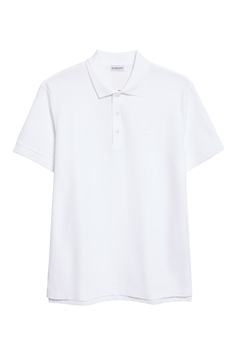 Eddie Equestrian Knight Design Cotton Piqué Polo, Alternate, color, WHITE