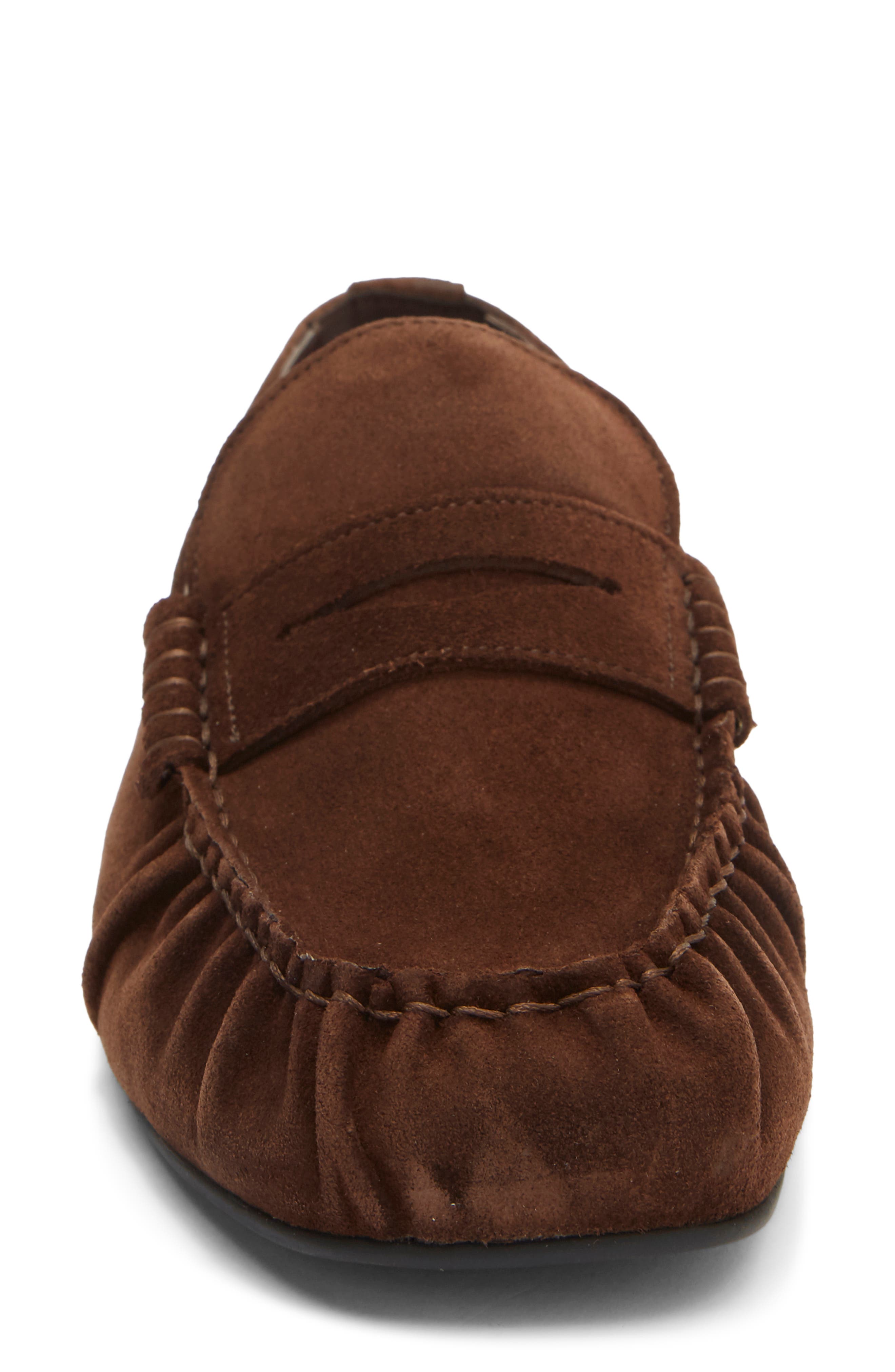 Aven Penny Loafer, Alternate, color, SUEDE BROWN