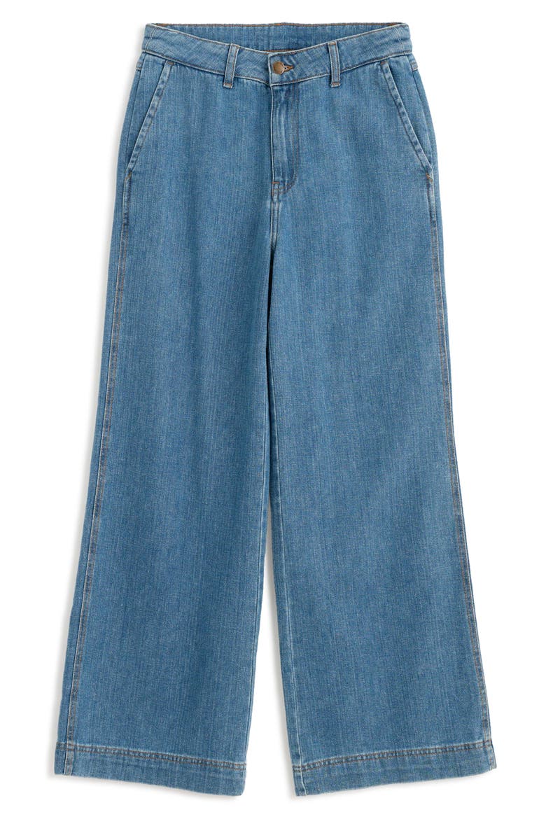Sennen Cove High Waist Wide Leg Jeans, Alternate, color, MID WASH GRAIN
