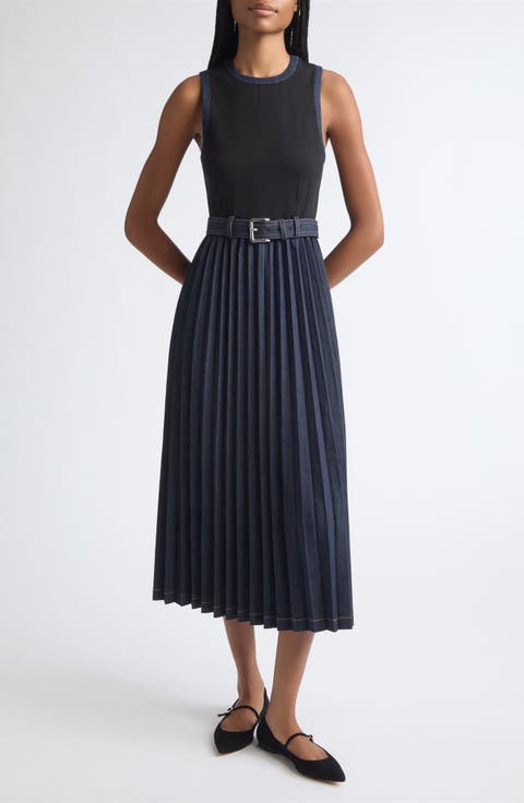 Crosby Pleated Midi Dress
