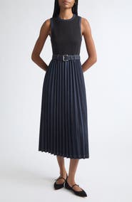 Cinq à Sept Crosby Pleated Midi Dress
