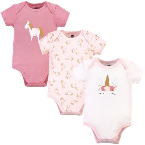 Three-Piece Set of Cotton Bodysuits