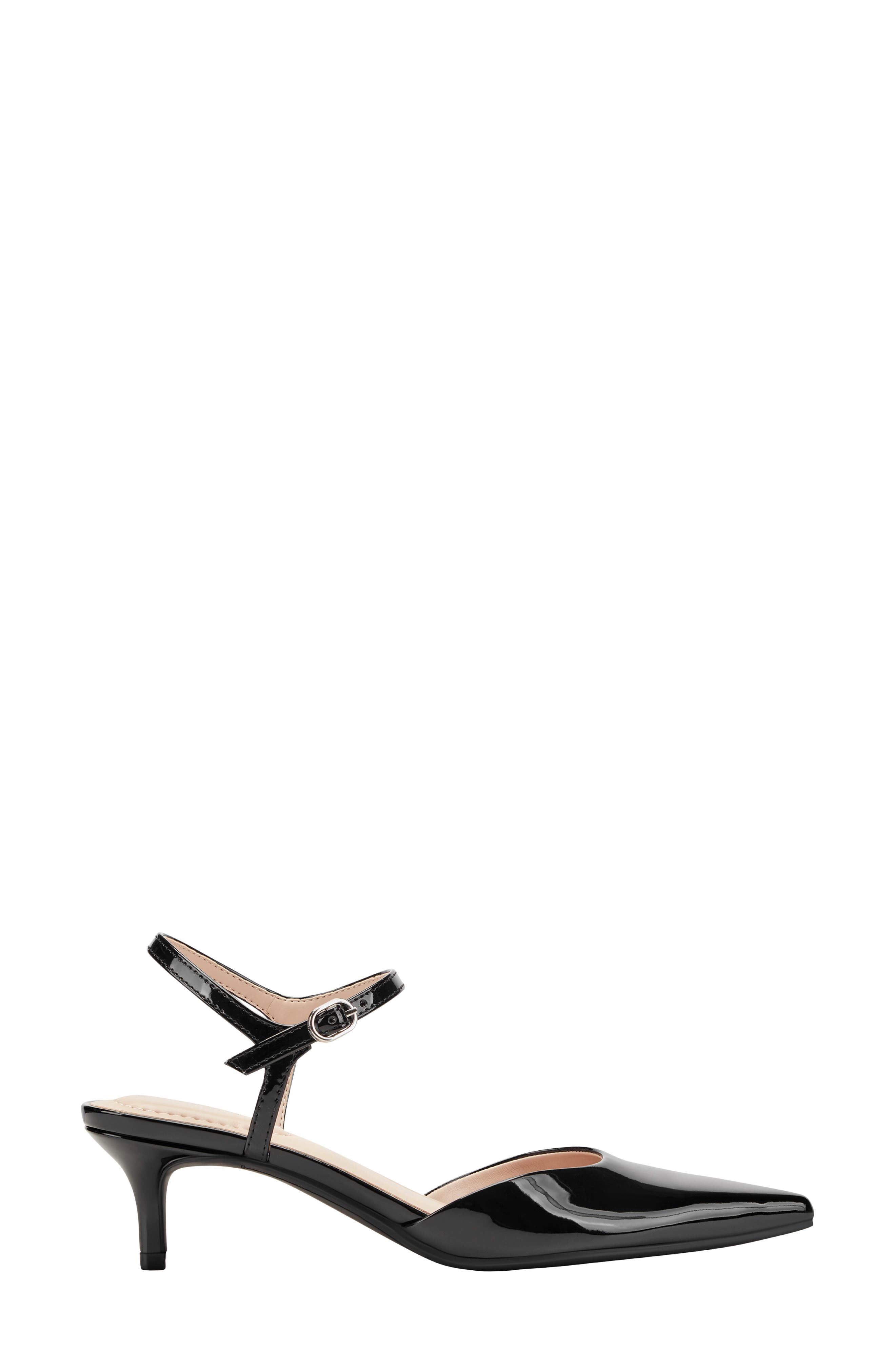 Bandolino Rose Ankle Strap Pointed Toe Kitten Heel Sandal, Alternate, color, 