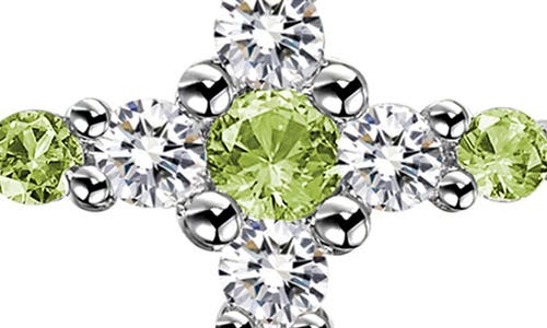 Lafonn Birthstone Cross Pendant Necklace In Green