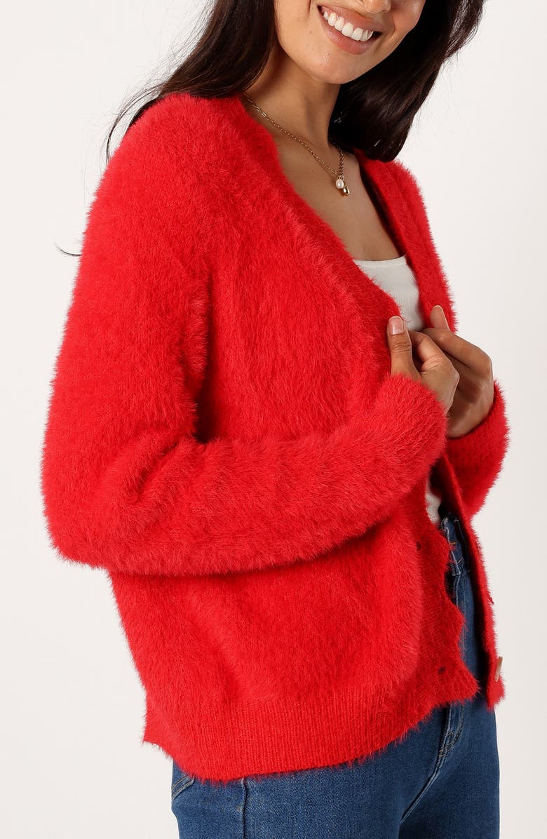 Petal & Pup Clara Scalloped Fuzzy Cardigan, Alternate, color,