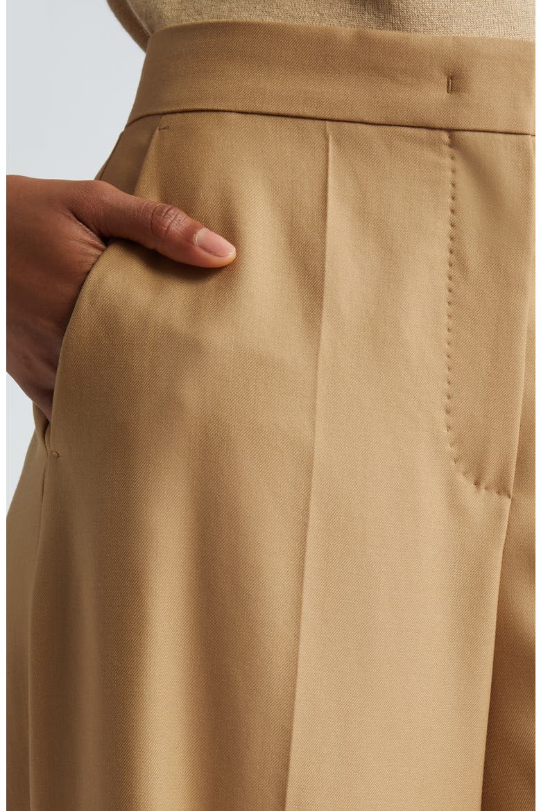 Senna Virgin Wool Wide Leg Pants, Alternate, color, HONEY