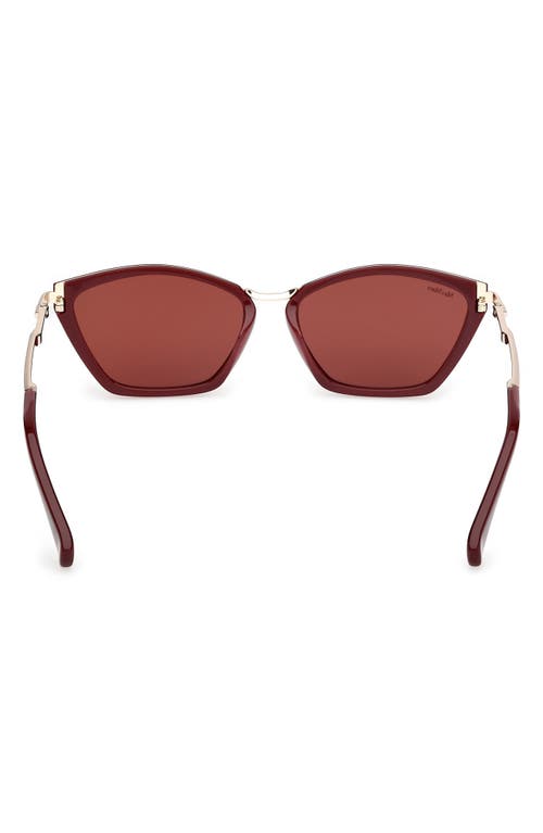 Max Mara Miller 54mm Round Sunglasses In Burgundy