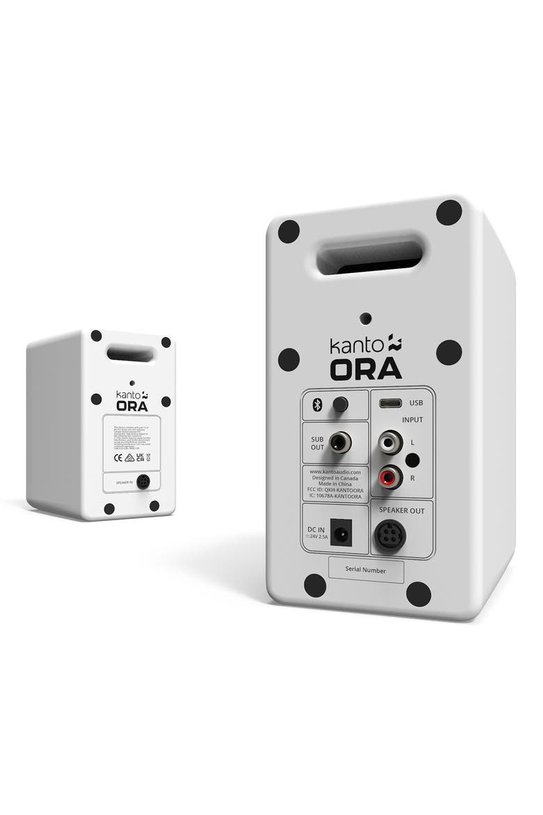 ORA4 Powered Bluetooth Desktop Speakers - Pair, Alternate, color, White
