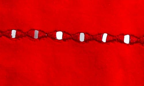 Tiramisu Embroidered Set Of 4 Cocktail Napkins In Red
