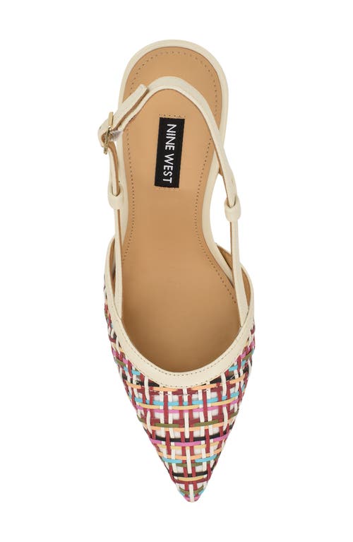 Shop Nine West Floree Pointed Toe Slingback Pump In Medium Red