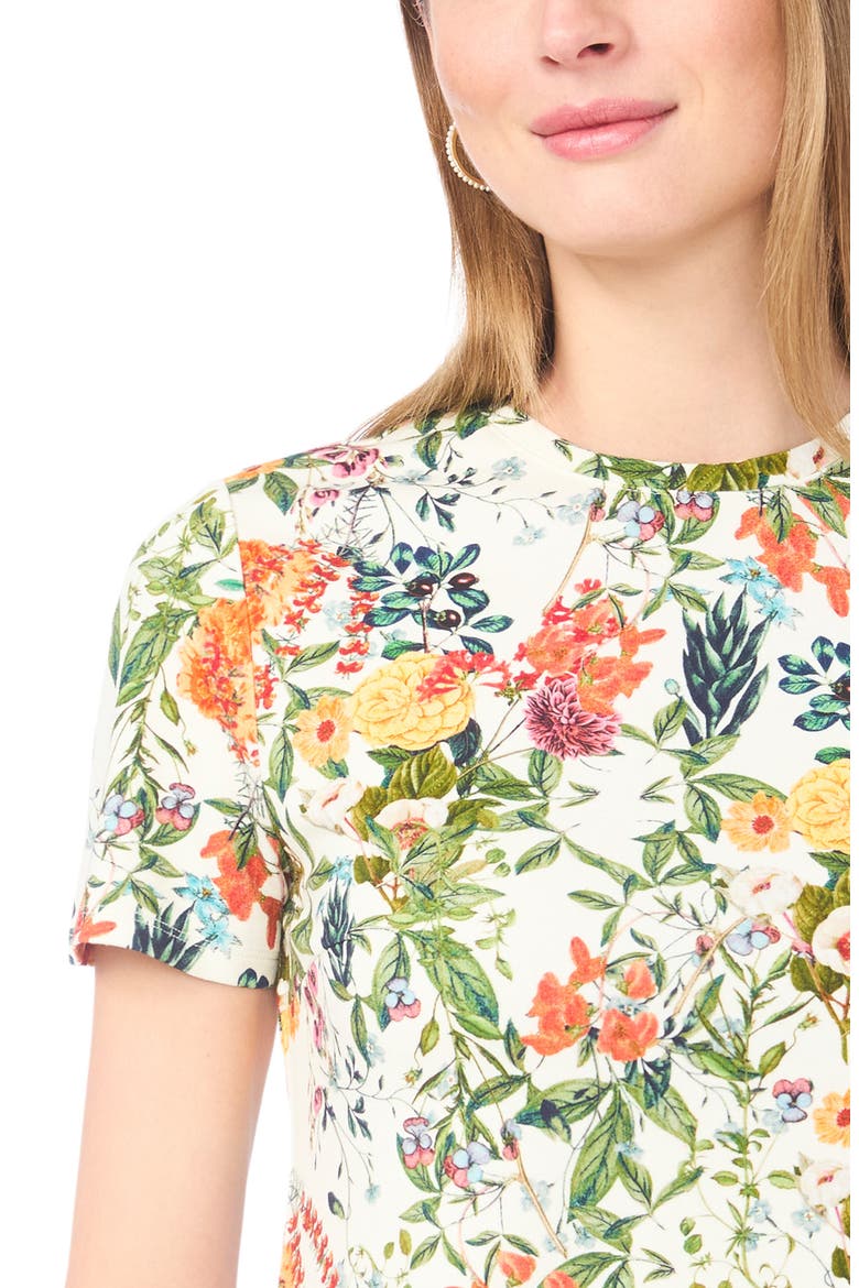 Floral Print T-Shirt, Alternate, color, NEW IVORY