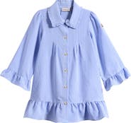 Moncler Kids' Stripe Long Sleeve Shirtdress