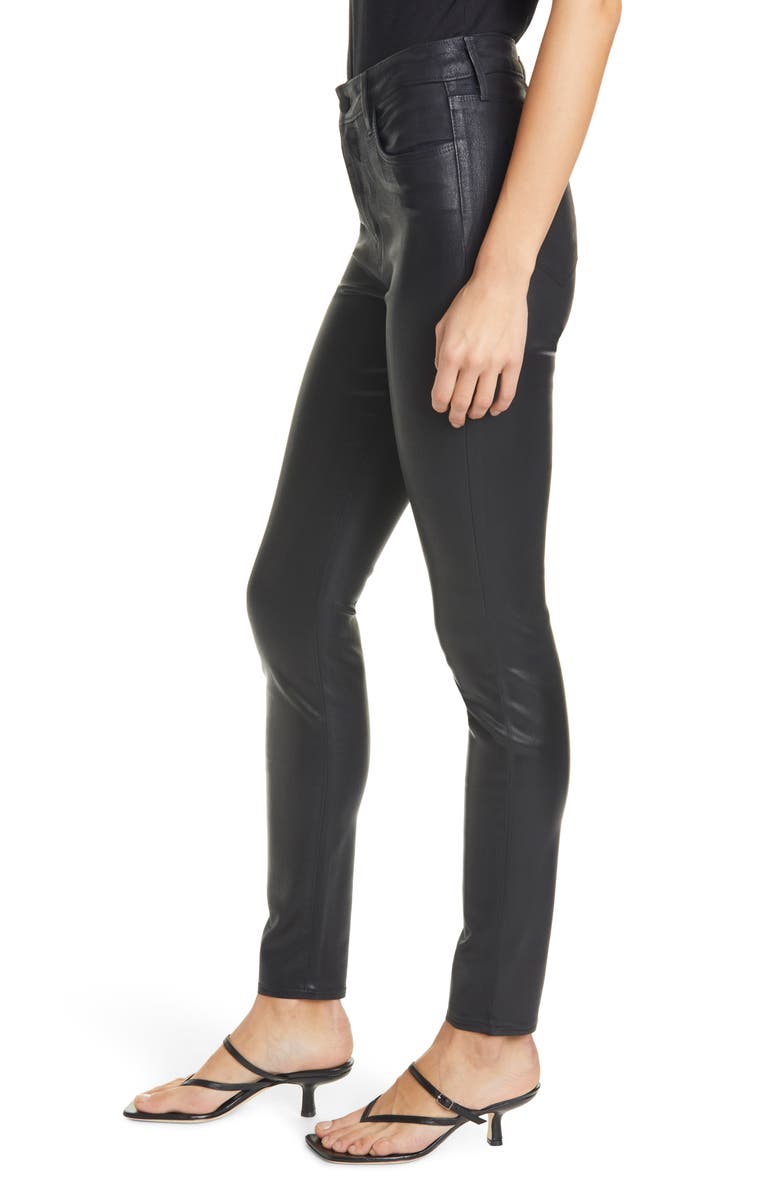 L'AGENCE Marguerite Coated High Waist Skinny Jeans, Alternate, color, 
