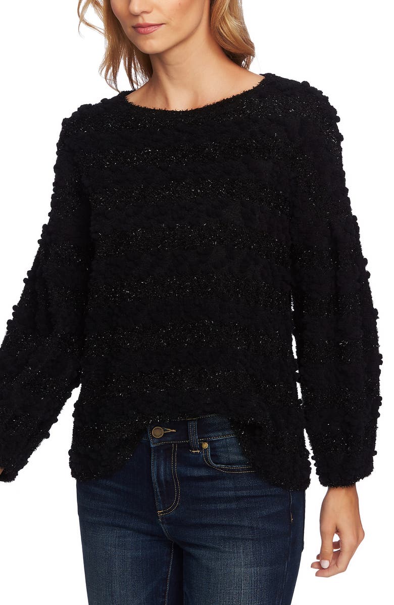 CeCe Puff Sleeve Bobble Knit Top, Alternate, color, 