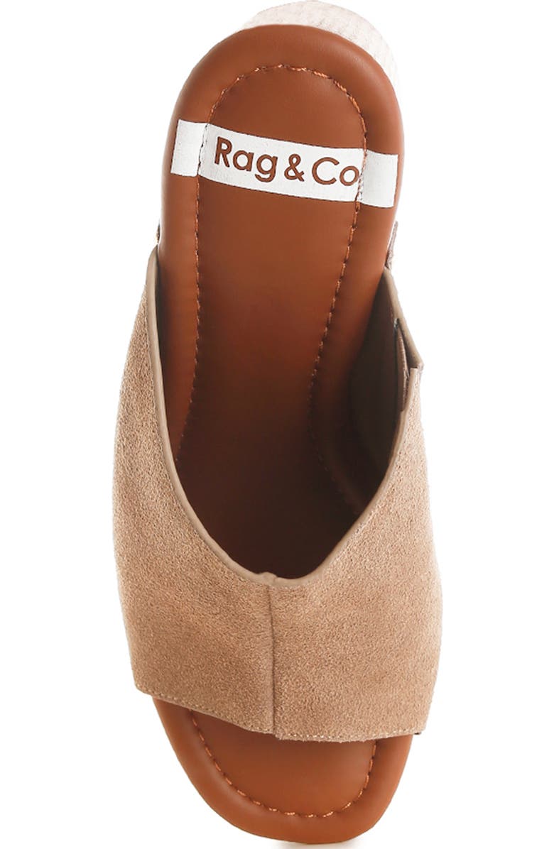 Rag & Co Masaki Platform Sandal, Alternate, color, Taupe