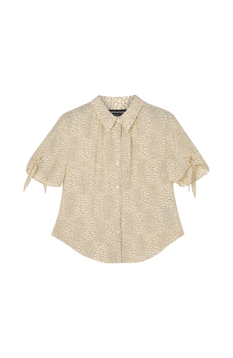 Whistles Dashed Marks Tie Sleeve Shirt, Alternate, color, Ivory/Multi