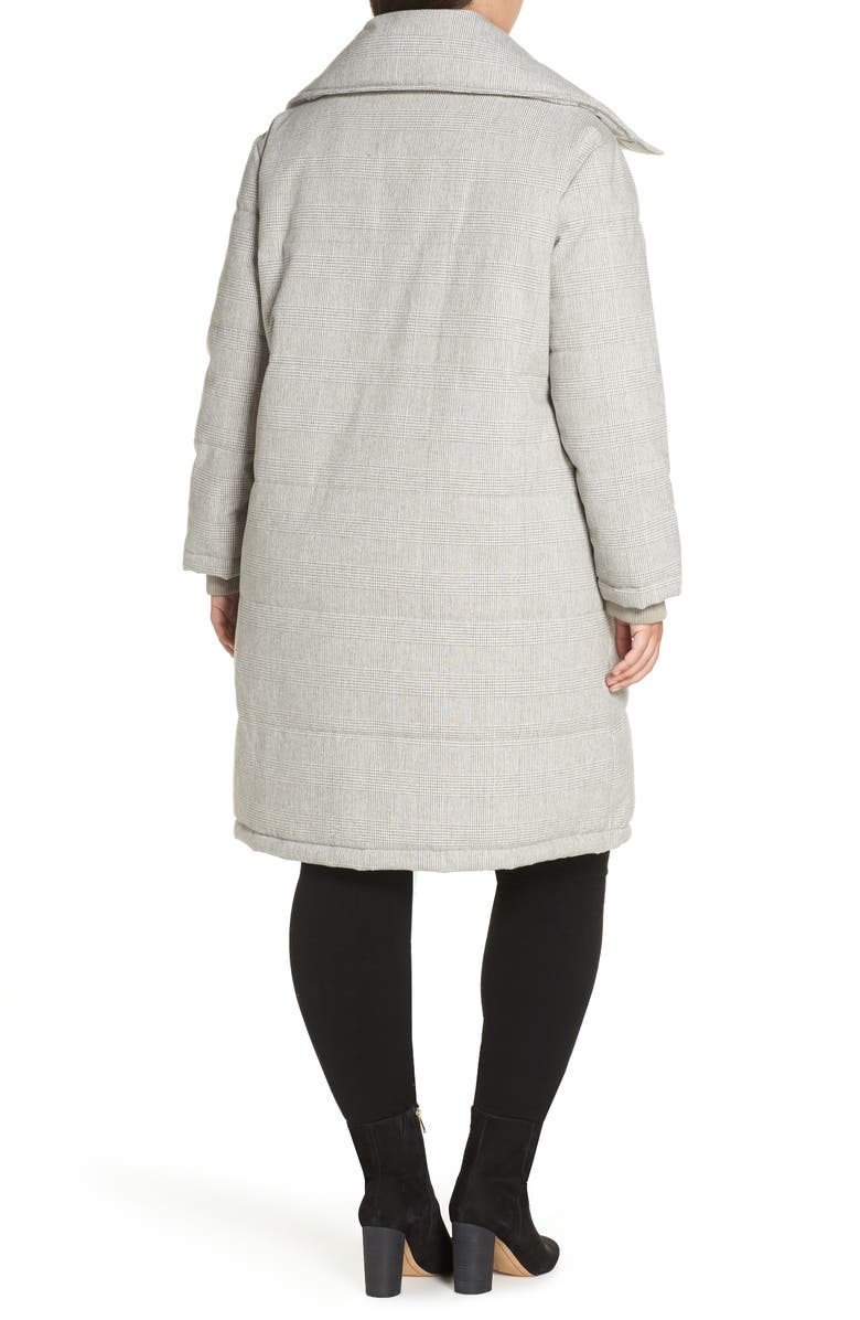 Avec Les Filles Menswear Plaid Puffer Coat, Alternate, color, 