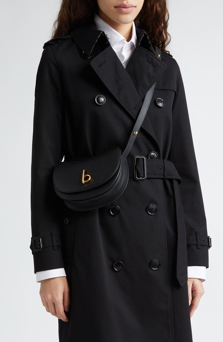 Burberry Mini Rocking Horse Leather Shoulder Bag, Alternate, color,