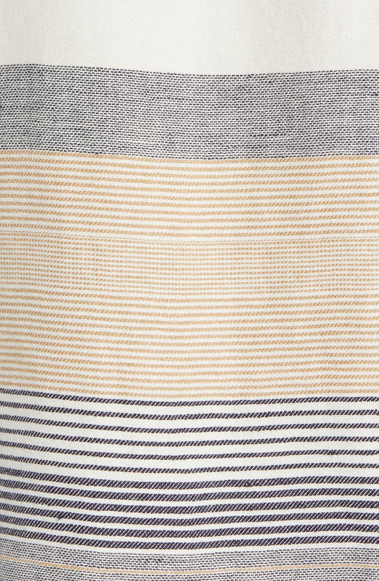 Vince Classic Fit Engineered Stripe Short Sleeve Knit Button-Up Shirt, Alternate, color, 