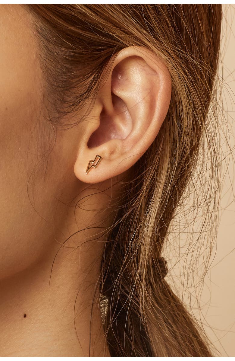 Oradina 14K Yellow Gold Jupiter Studs, Alternate, color, Yellow Gold