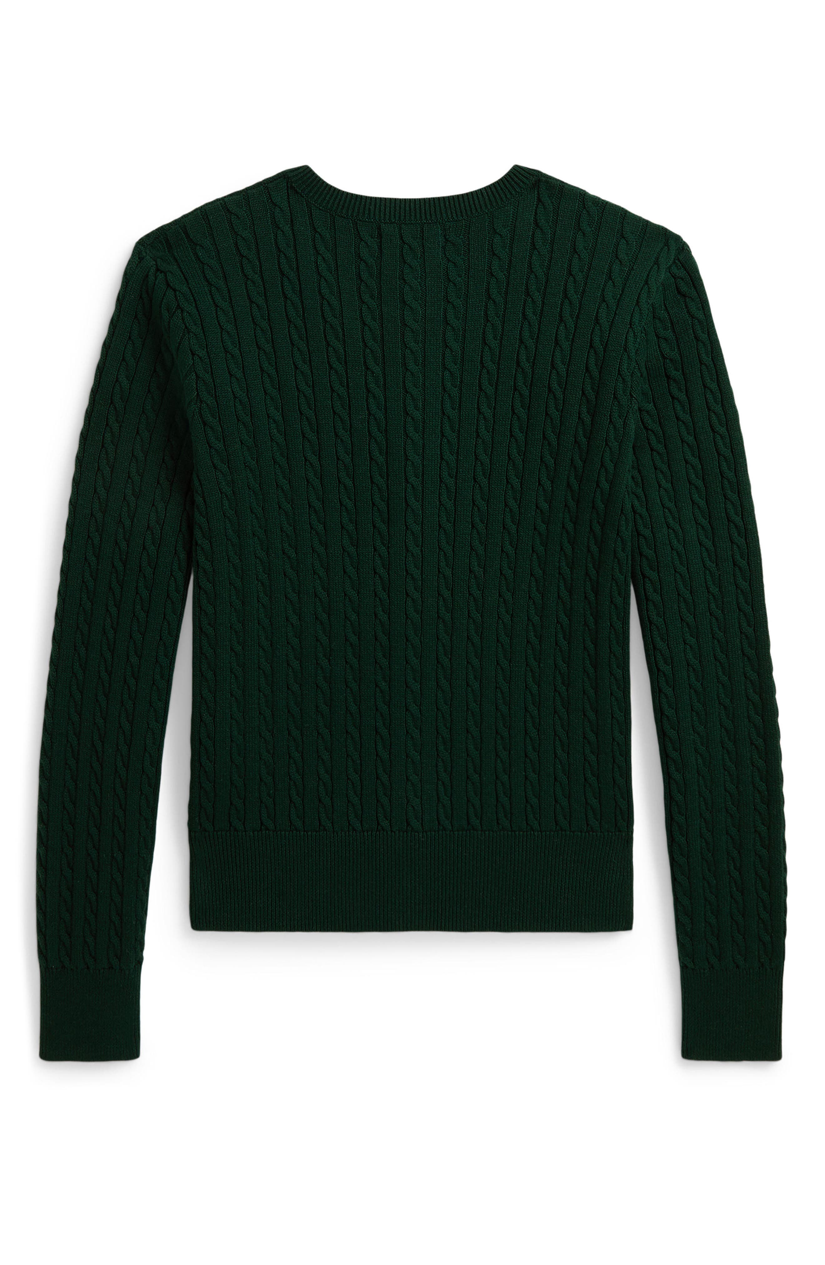 Polo Ralph Lauren Kids' Polo Bear Mini Cable Knit Cotton Cardigan