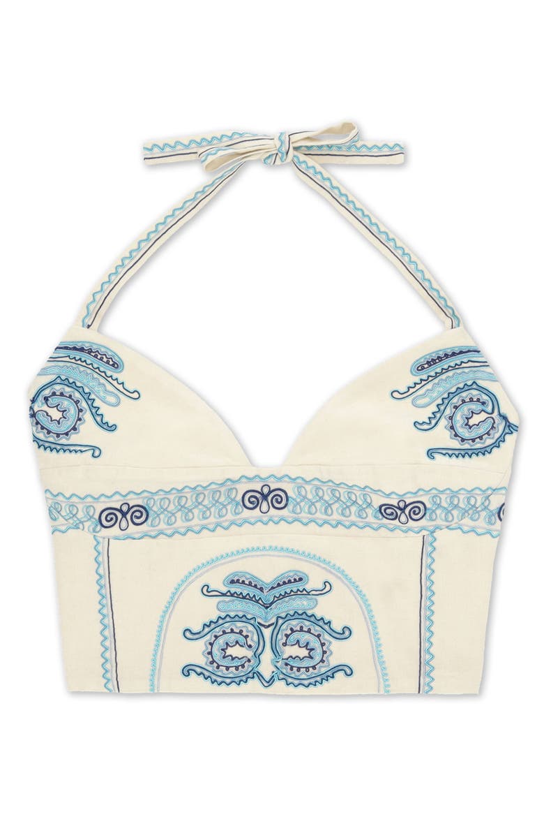 Aura Embroidered Top, Main, color, OFF WHITE