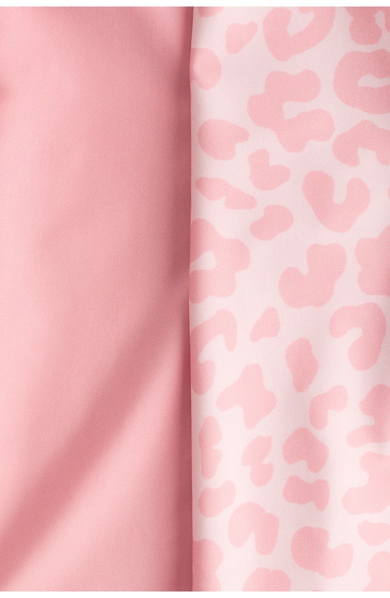 H&M 2-pack Upf 50 Swim Tops, Alternate, color, Light Pink/Leopard Print