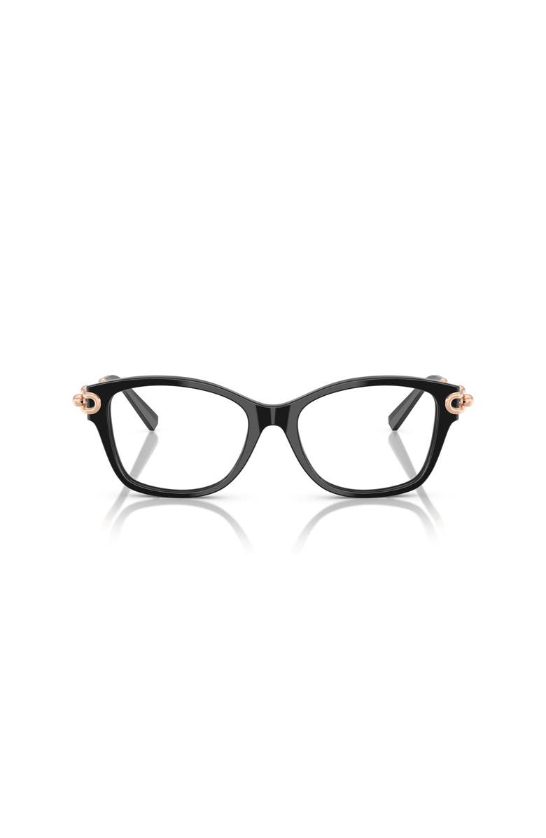 Tiffany & Co. 51mm Butterfly optical glasses, Alternate, color, Black