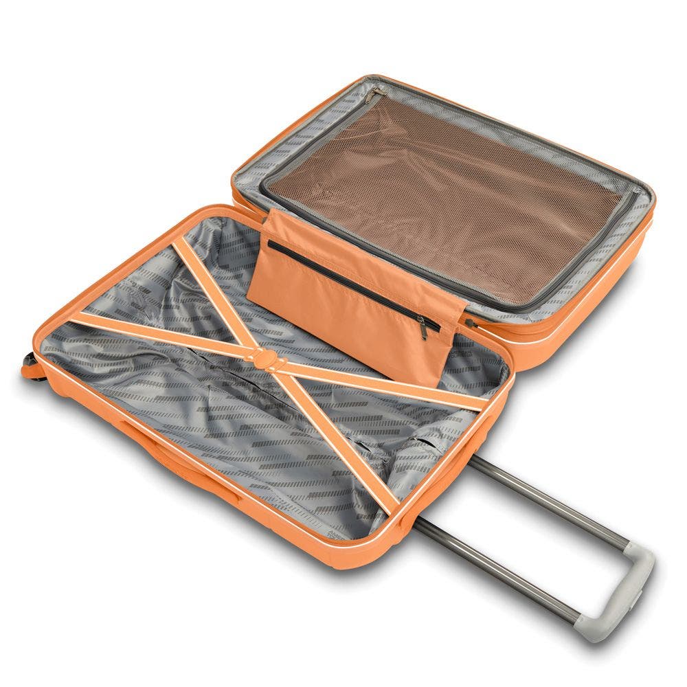 AMERICAN TOURISTER Stratum 2.0 Hardside 24" Spinner Medium Checked Luggage, Alternate, color, Papaya