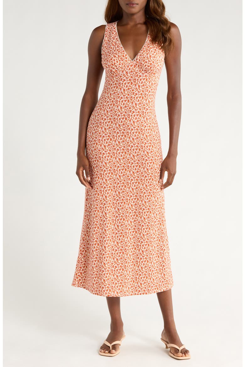 Brayden Floral Print Sleeveless Maxi Dress, Main, color, MULBERRY