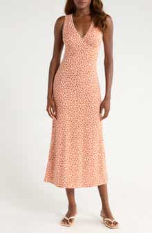 Reformation Brayden Floral Print Sleeveless Maxi Dress