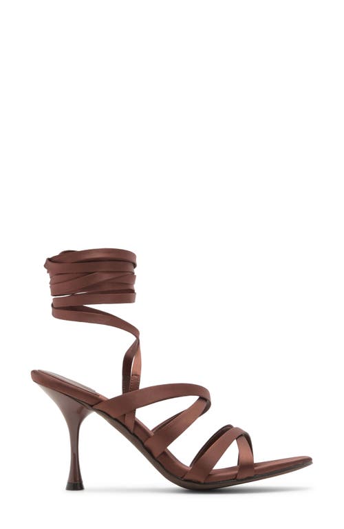 Jeffrey Campbell Obsessed Ankle Wrap Sandal In Brown
