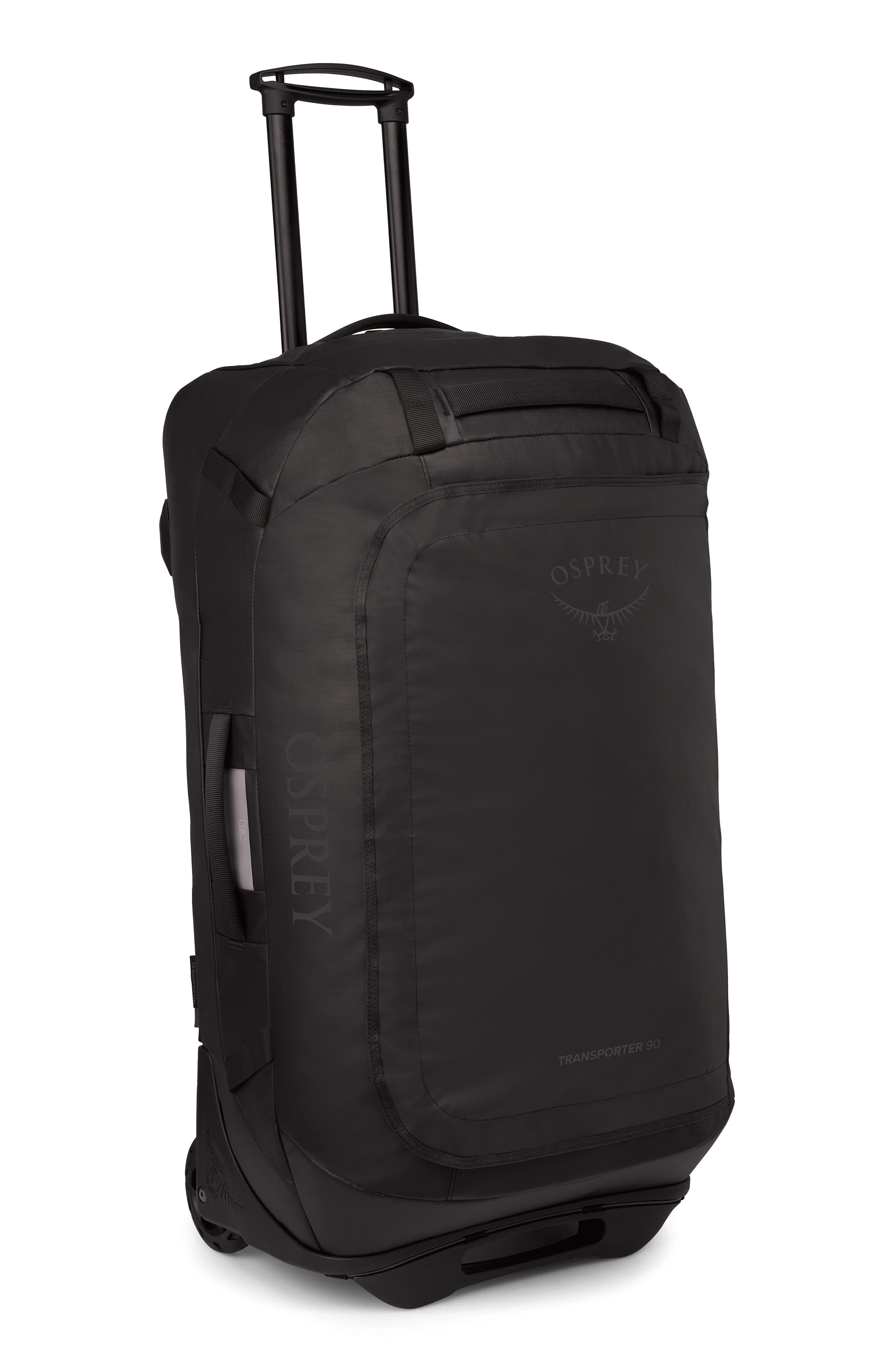 Osprey Transporter 90-Liter Duffle Wheeled Luggage, Alternate, color, Raven Black/Black