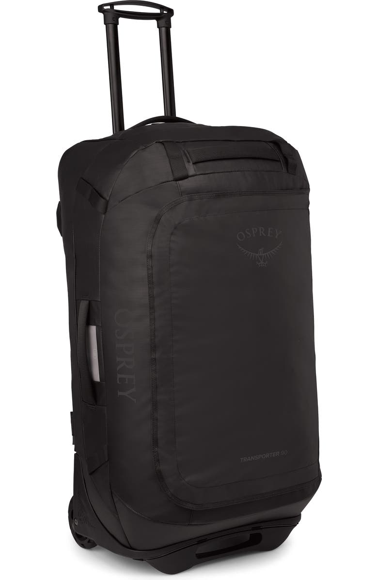 Osprey Transporter 90-Liter Duffle Wheeled Luggage, Alternate, color, Raven Black/Black