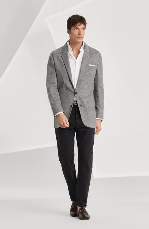 Brunello Cucinelli Cashmere Jersey Blazer In Graphite