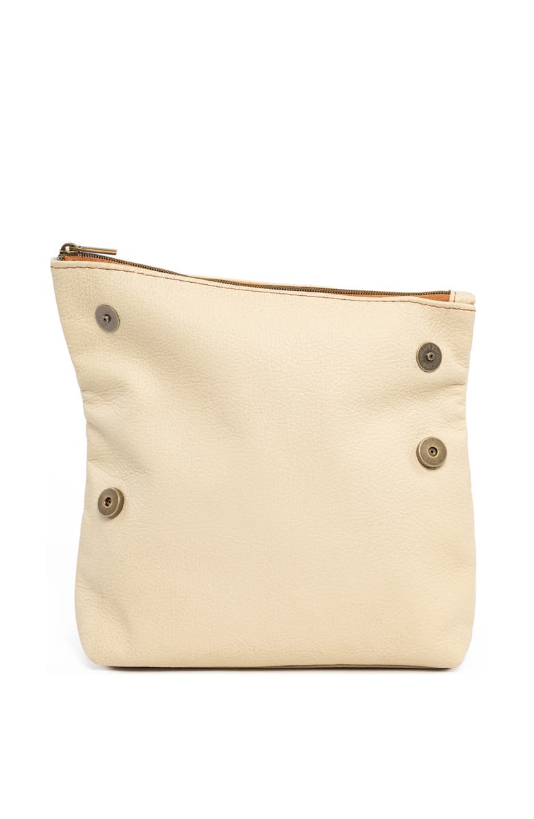 Deux Mains Asymmetric Makeup Bag, Alternate, color, Bone