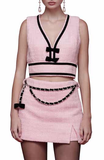 Bow Trim Sleeveless Crop Top