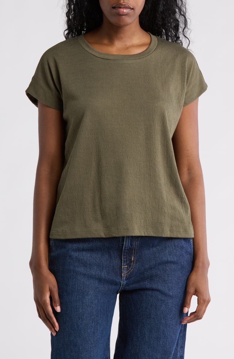 Bobeau Relaxed Drop Shoulder T-Shirt, Main, color, Olive
