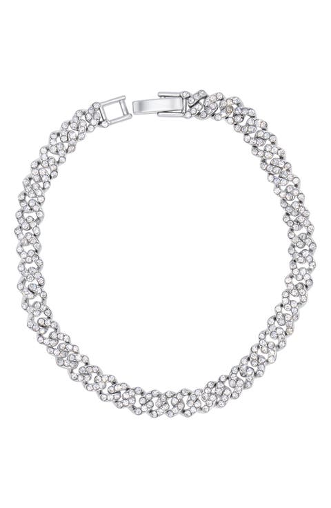 Crystal Pavé Curb Link Chain Bracelet