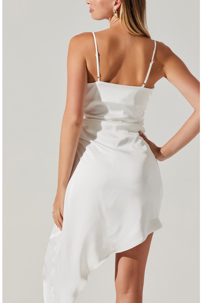 Vista Asymmetric Hem Slipdress, Alternate, color, WHITE