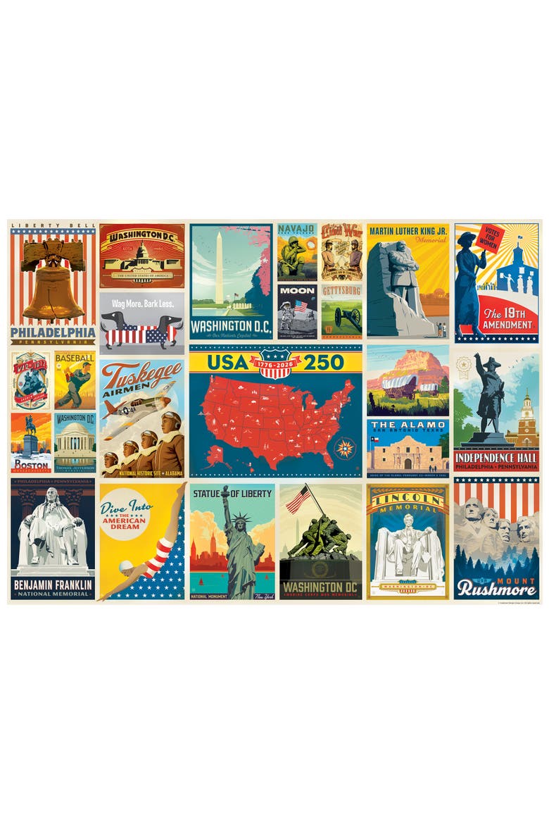 USA 250th Anniversary 1000 Piece Puzzle, Alternate, color, Multicolor