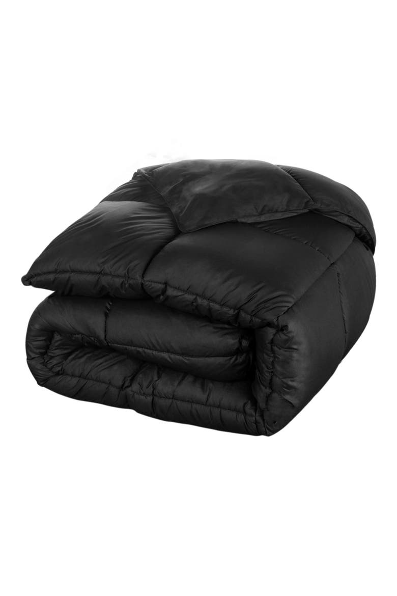 Reversible Down Alternative Comforter, Main, color, BLACK