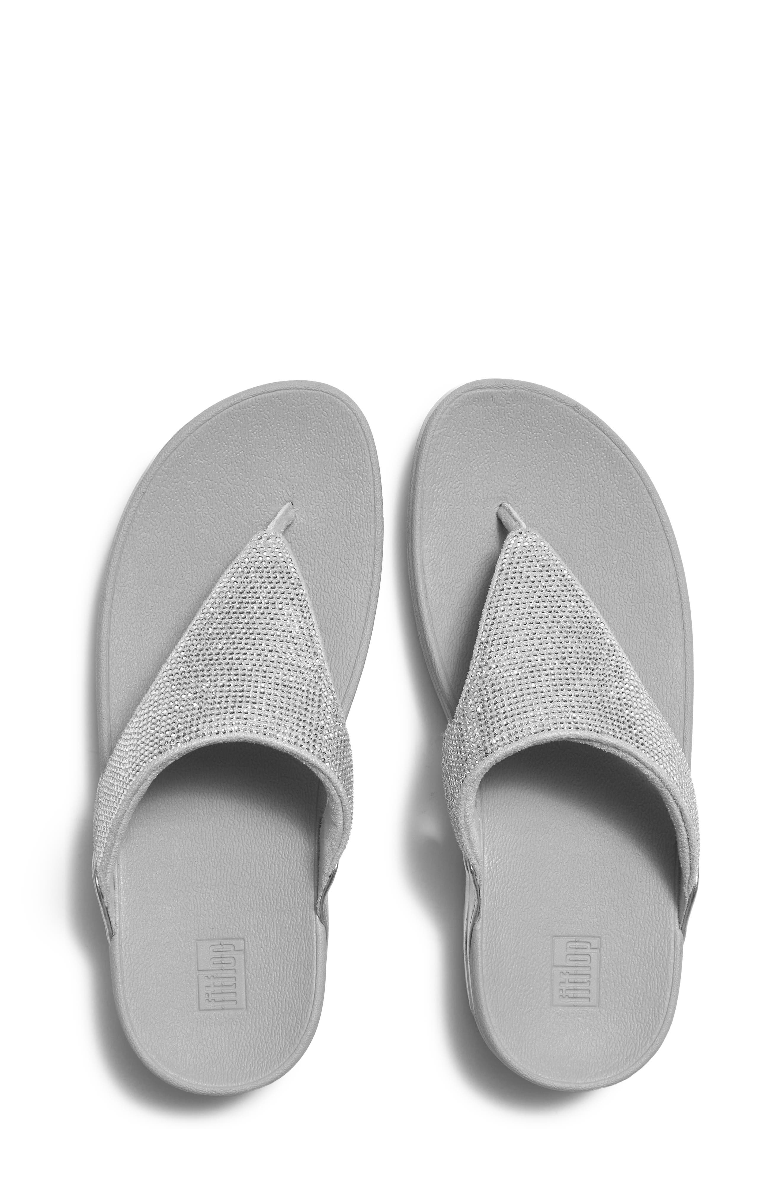 Flowrise Rhinestone Wedge Flip Flop, Alternate, color, SILVER