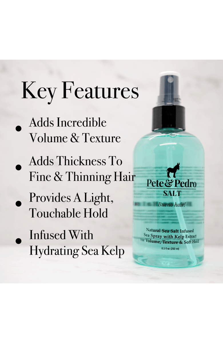 Pete & Pedro Natural Sea Salt Spray 8.5 oz., Alternate, color, NO COLOR