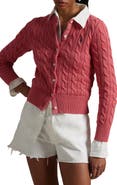 Polo Ralph Lauren Cable Knit Cotton Crewneck Cardigan