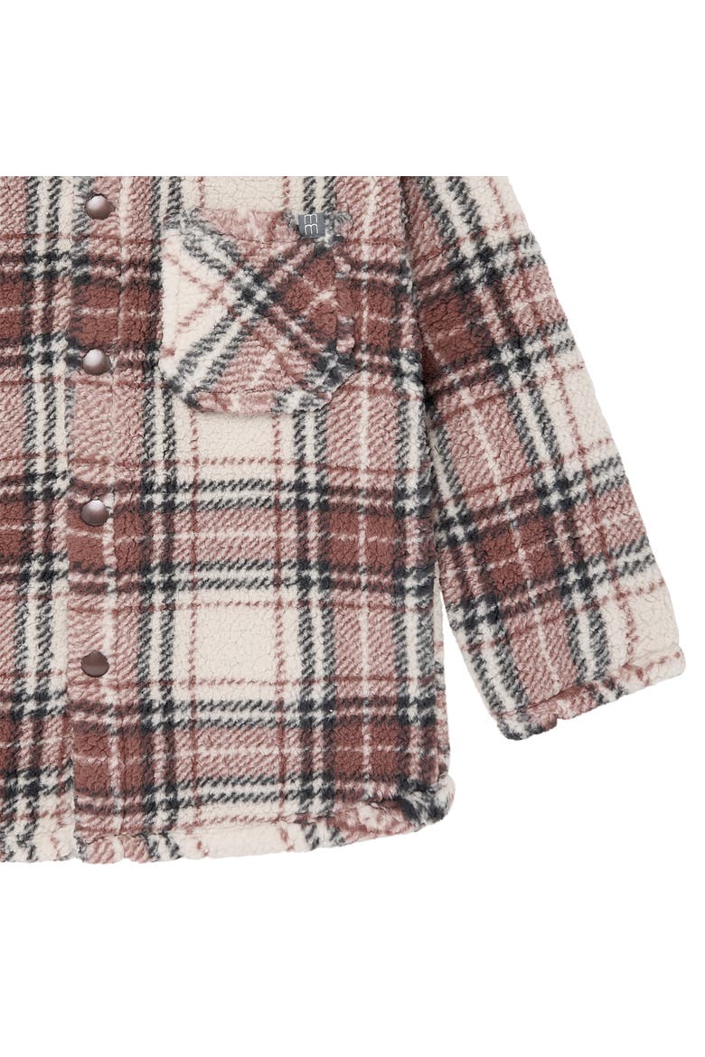 Microplush Shacket, Alternate, color, Brown Plaid