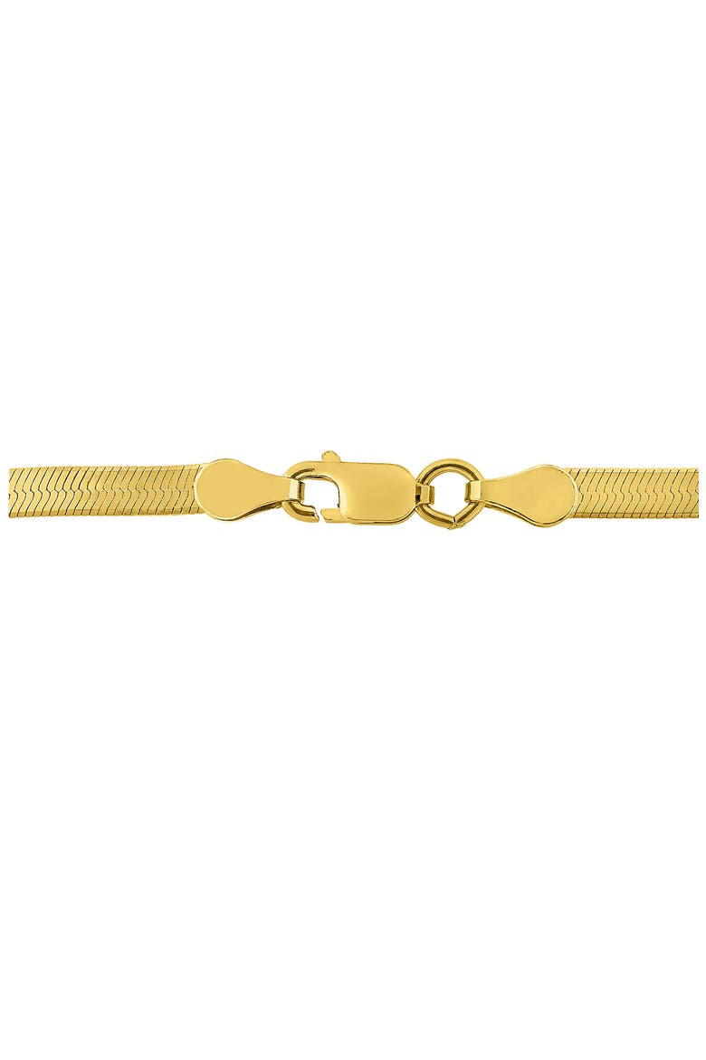 Herringbone Chain Necklace, 3.3mm, Alternate, color, YELLOW GOLD