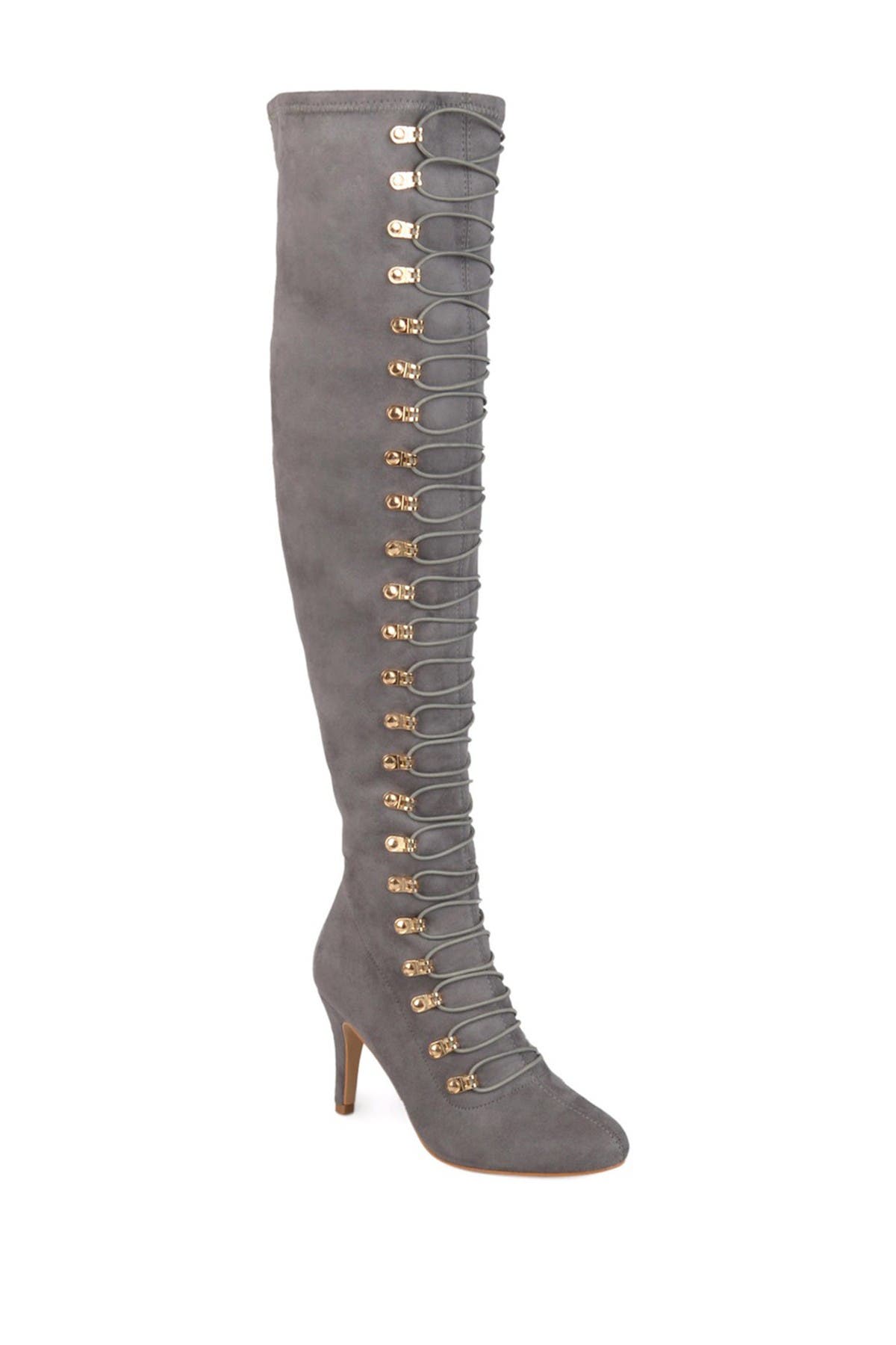 JOURNEE Trill Over-the-Knee Lace-Up Boot - Wide Calf (Women ...