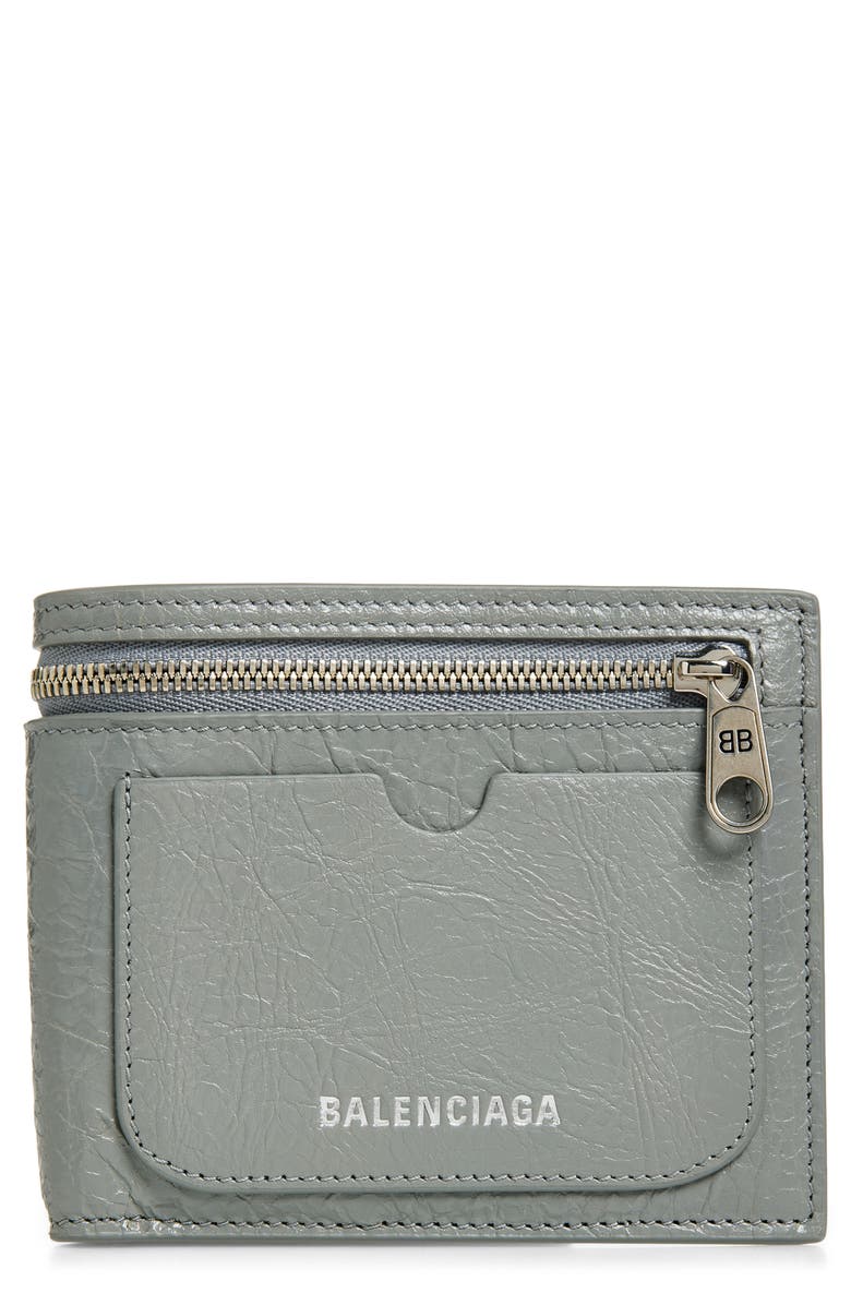Balenciaga Superbusy Square Folded Wallet, Main, color, 1108 Balenciaga Grey